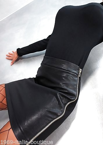 Tight Leather Skirt With Zipper #29295191