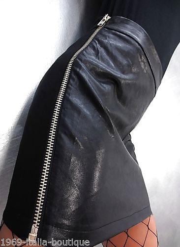 Tight Leather Skirt With Zipper #29295195