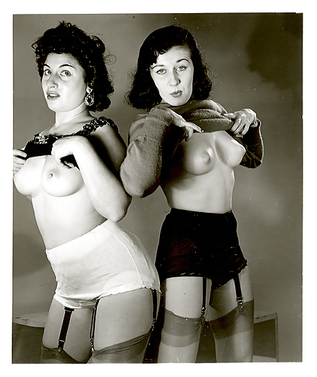 Two vintage models together posing #36033826