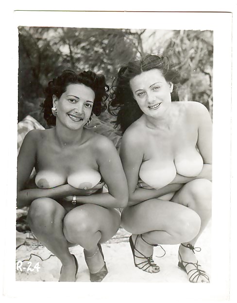 Two vintage models together posing #36034101