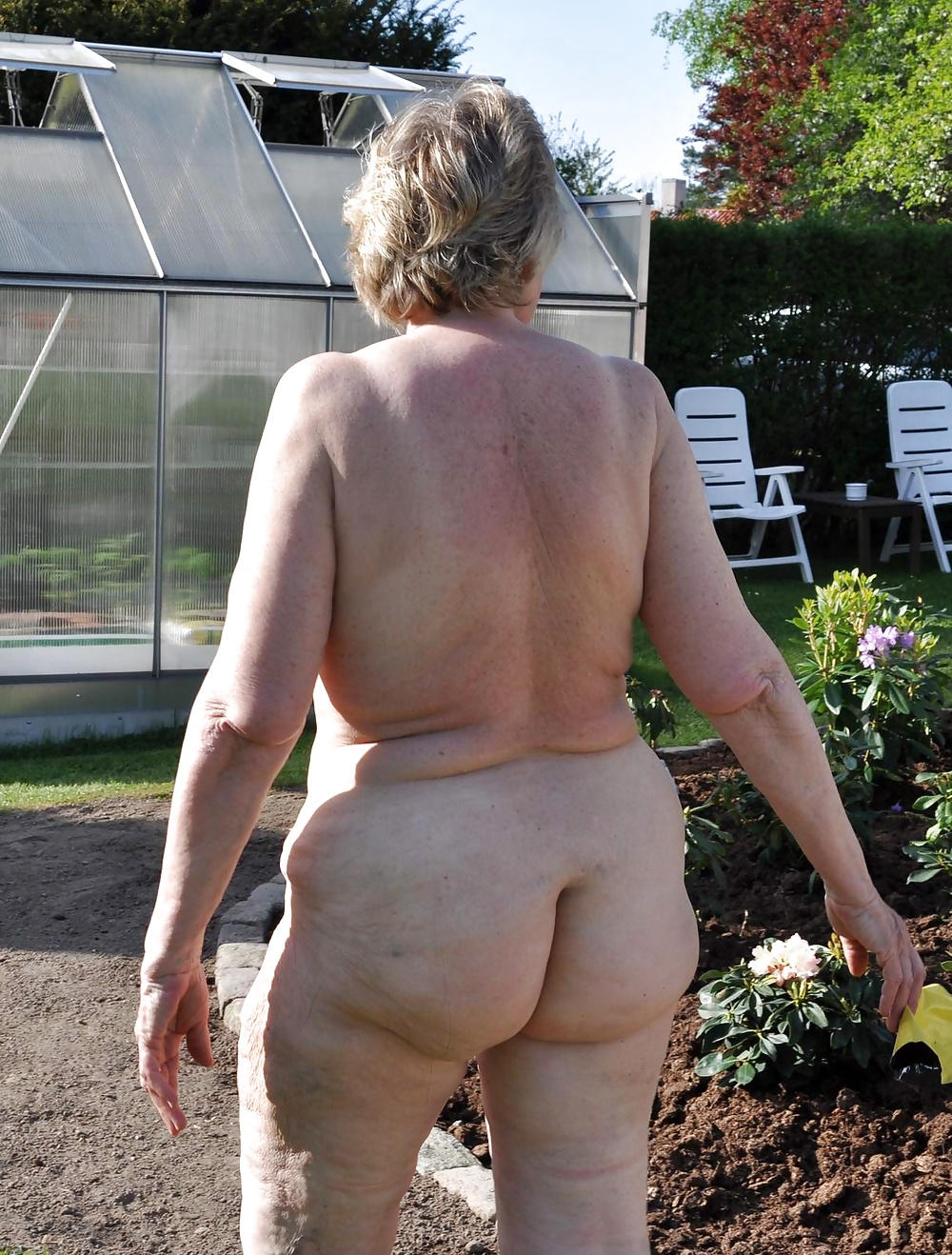 Naked in the garden of my house #40711031