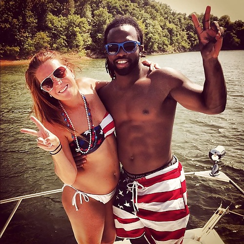 Bikini Clad White Women With Black Men #30362356