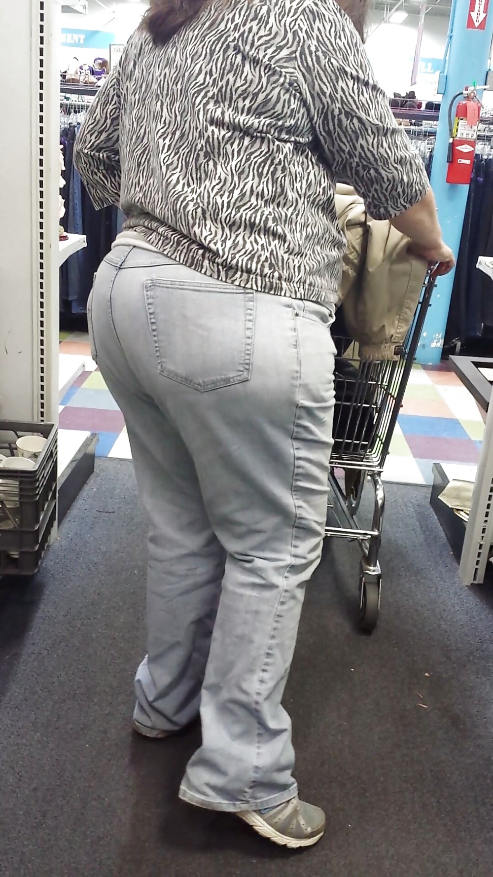 Candid shopping big ass large booty white mature bbw  #38773661