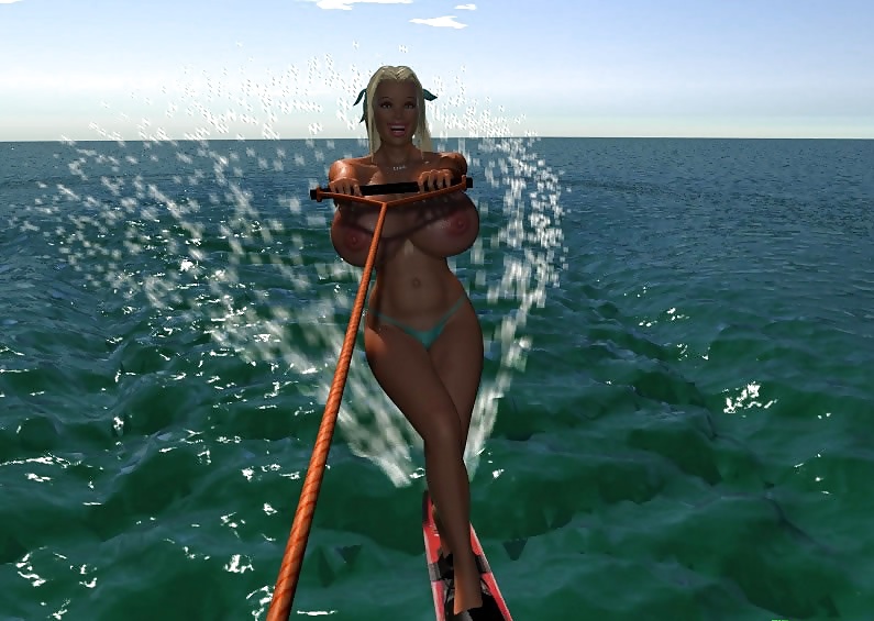 Cartoon 3D: BIG tits boat ride. #40096989