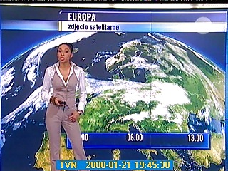 Omenaa Mensach (weather presenter) in studio #37241255