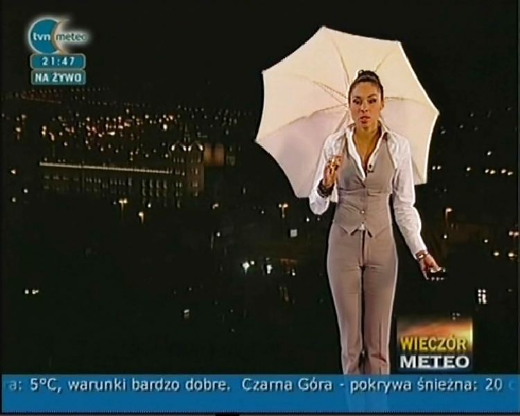 Omenaa Mensach (weather presenter) in studio #37241265