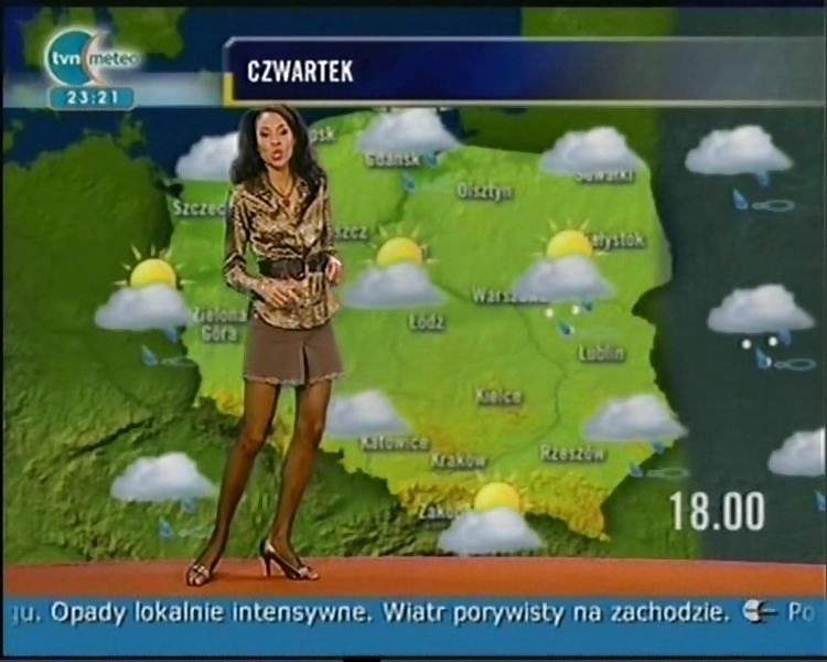 Omenaa Mensach (weather presenter) in studio #37241268