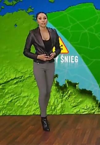 Omenaa Mensach (weather presenter) in studio #37241270