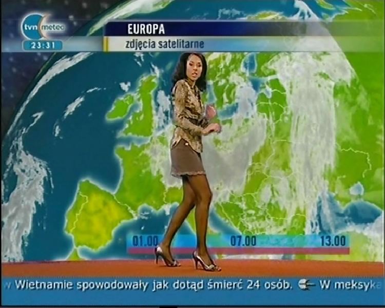 Omenaa Mensach (weather presenter) in studio #37241278