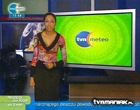 Omenaa Mensach (weather presenter) in studio #37241283