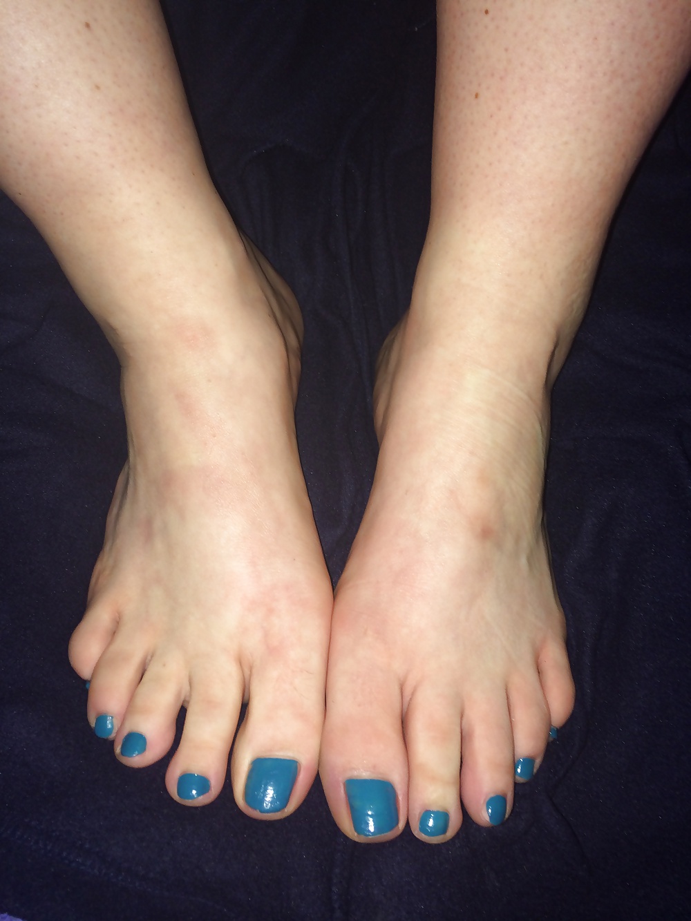 Footjob Blue Nails Hot Feet #32679330