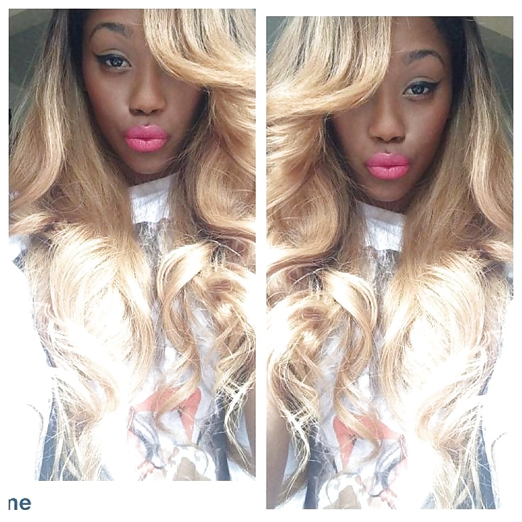 Black chicks with blonde hair #30673050