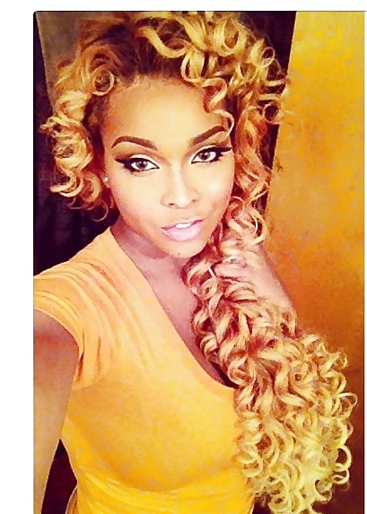Black chicks with blonde hair #30673053