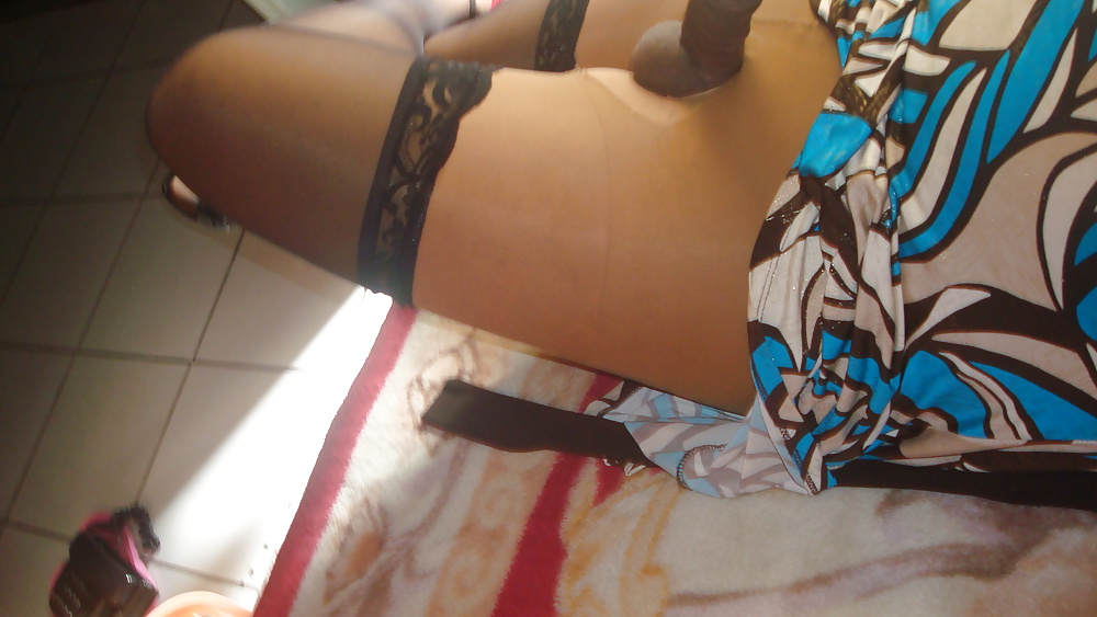 Stockings over pantyhose - crossdresser #22932382