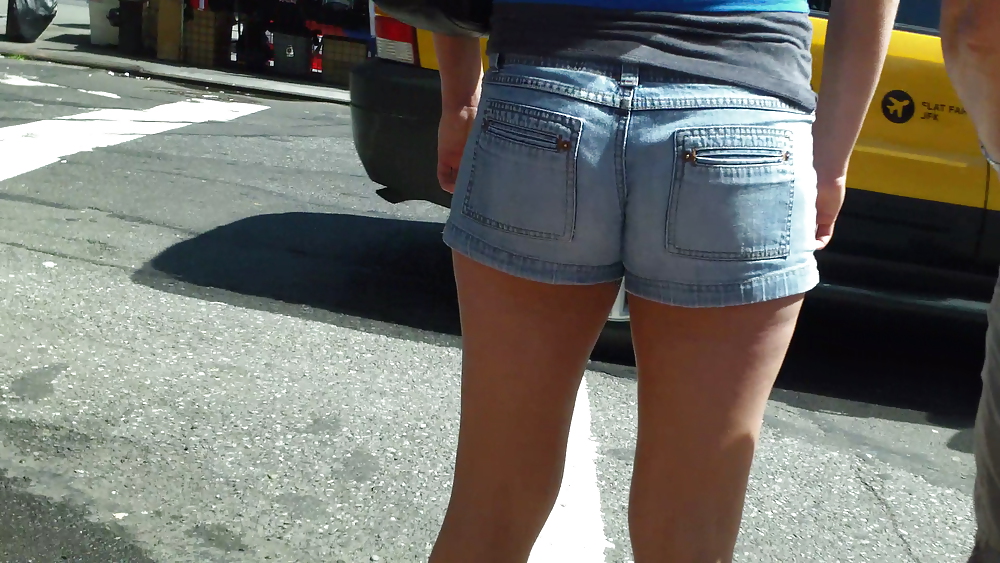 A nice butt & ass in blue jean shorts  #37976607