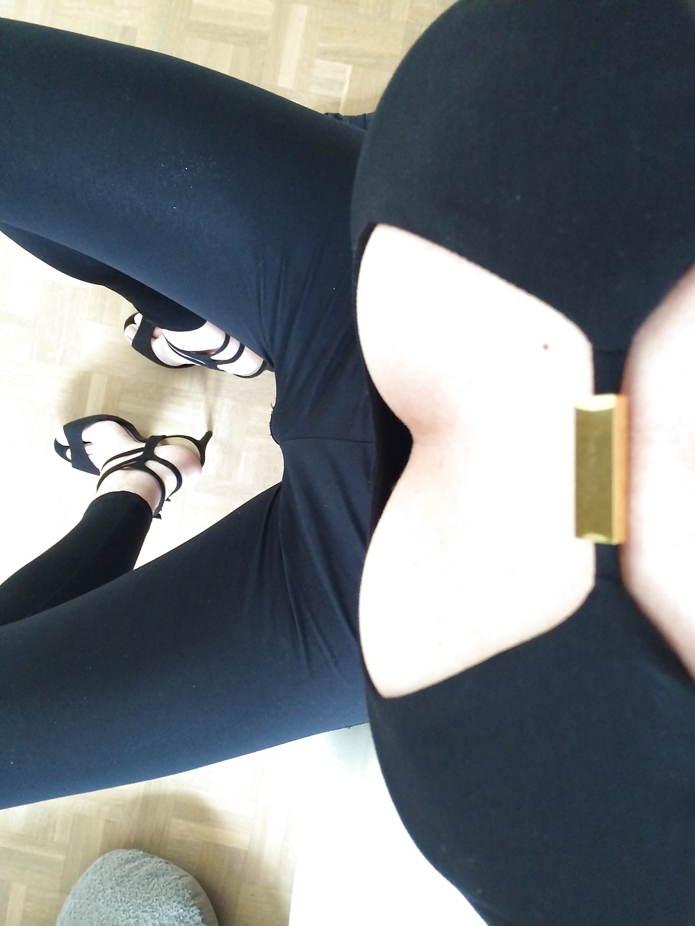 Black bodysuit & high heels #31212262