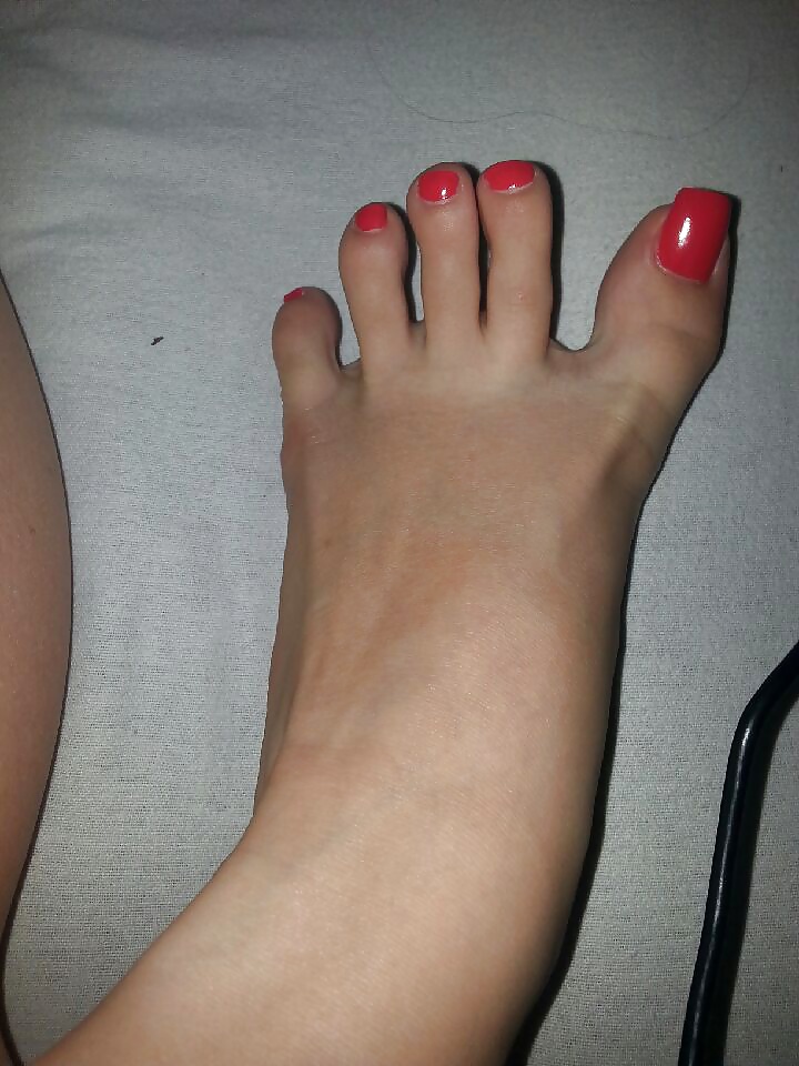 Red toes sexy feet #28465711