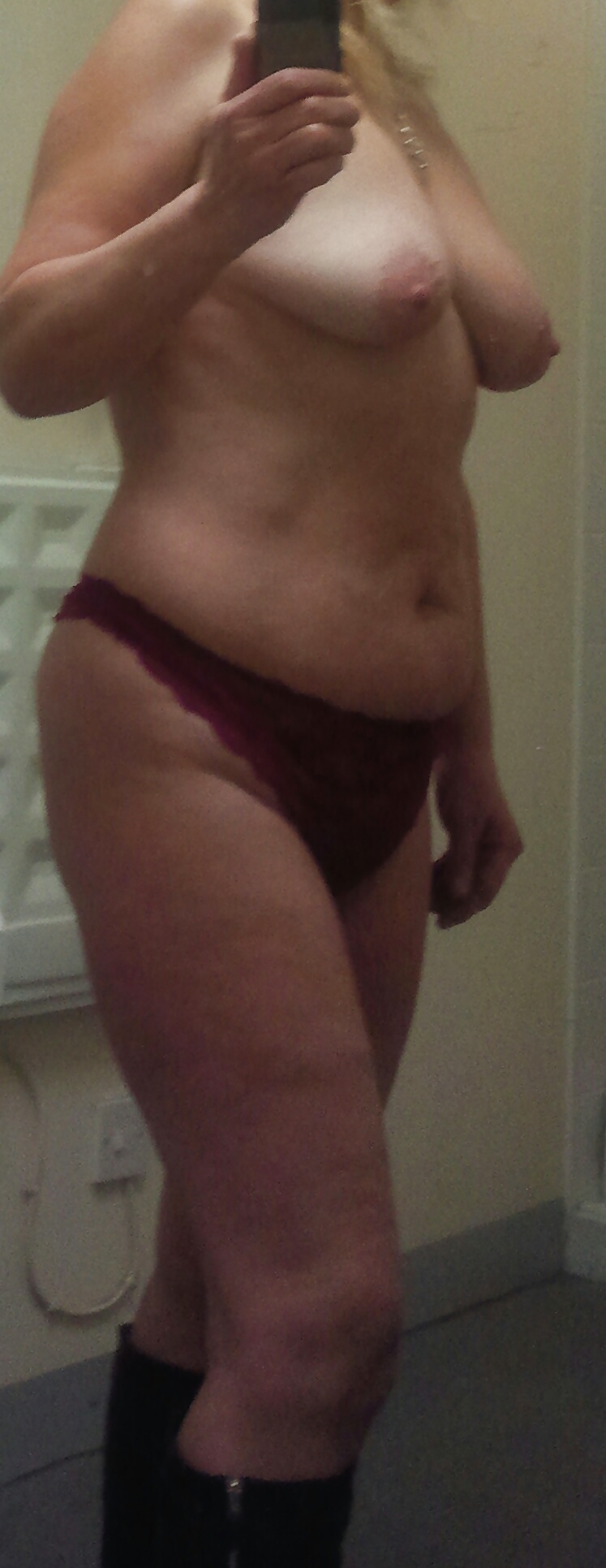 Red thong granny 2 #40841452