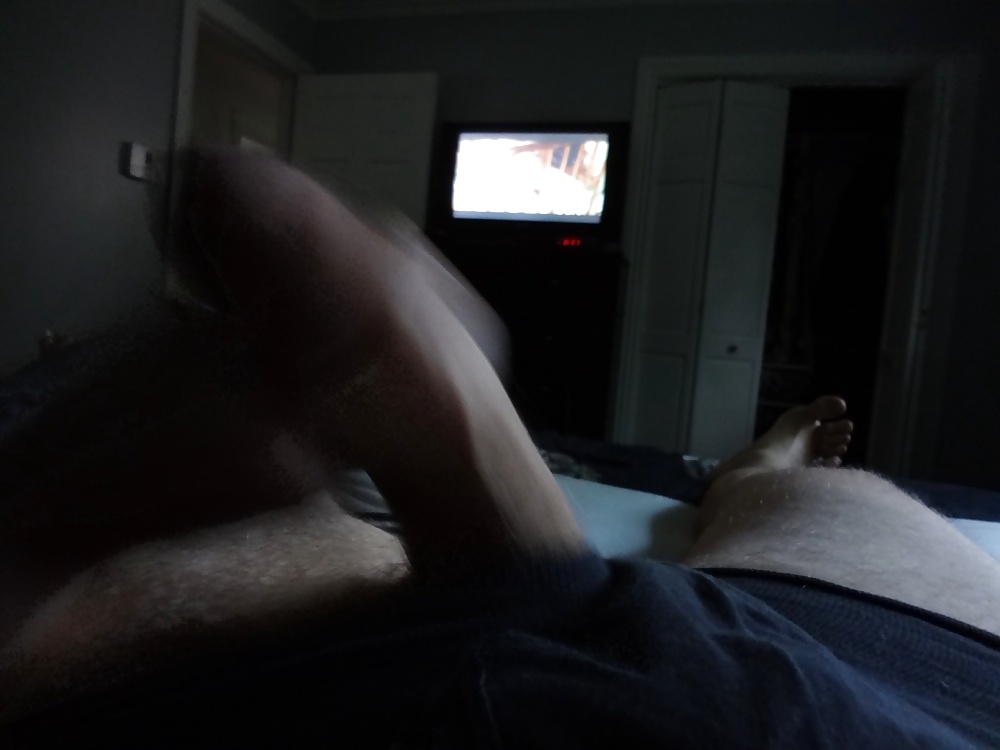 Playing with his cock while watching tv #29699881