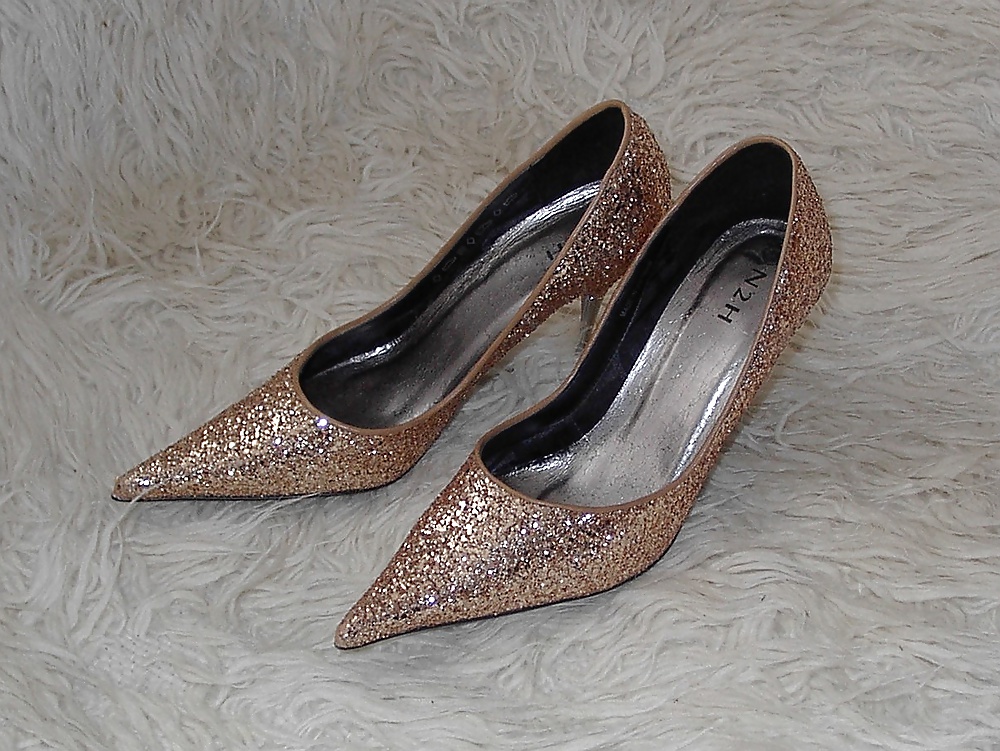 My 4 inch Stiletto Heel N2H - Golden glitter Fashion-Pumps #33410319