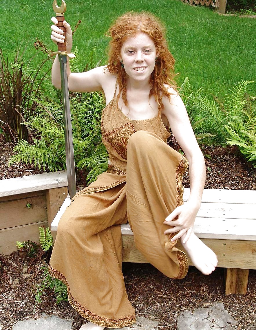 Ida 2 - Redheaded hippie with sword #36385372
