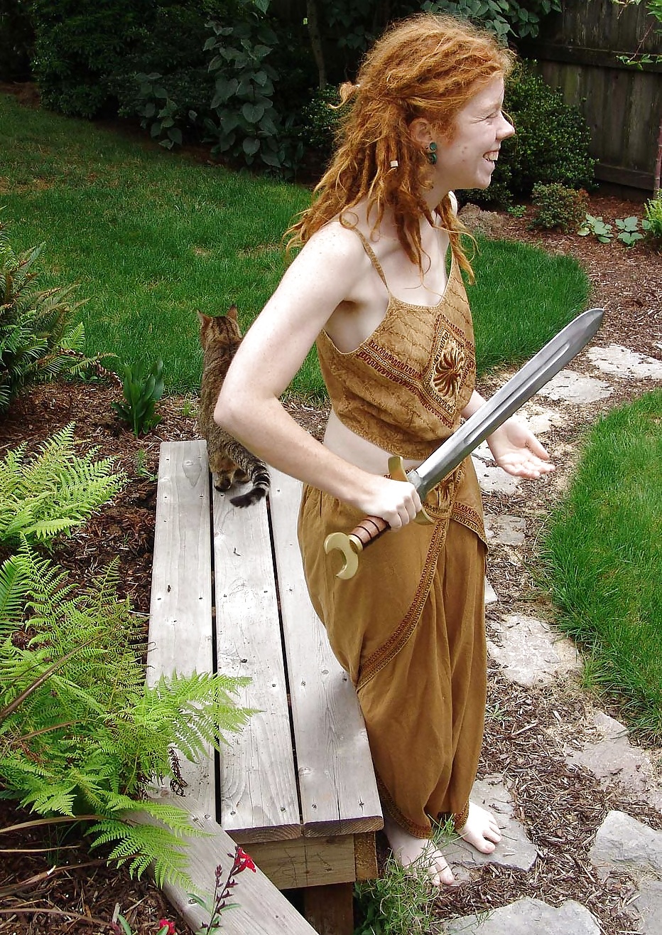 Ida 2 - Redheaded hippie with sword #36385377