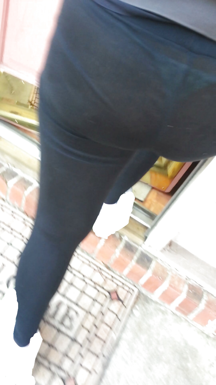 Wife's ass in spandex (see through) #34699466