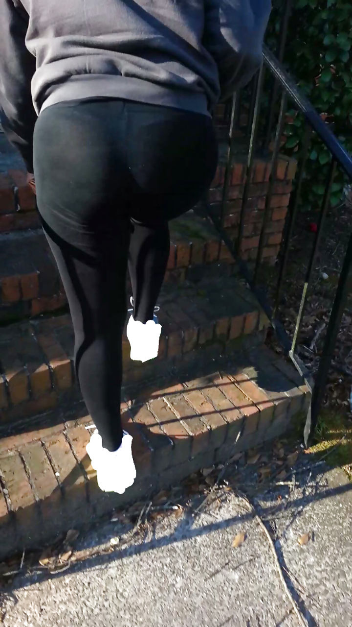 Wife's ass in spandex (see through) #34699478