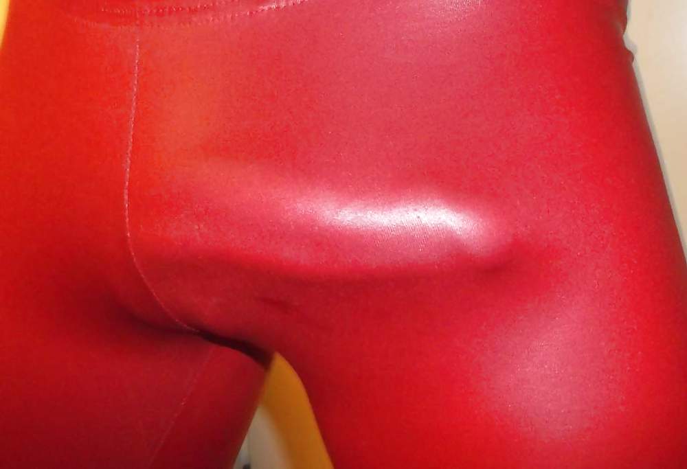 My red shiny tight leggins #23725081