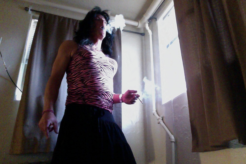 Crossdresser Lisa Love lounging at home #27015341