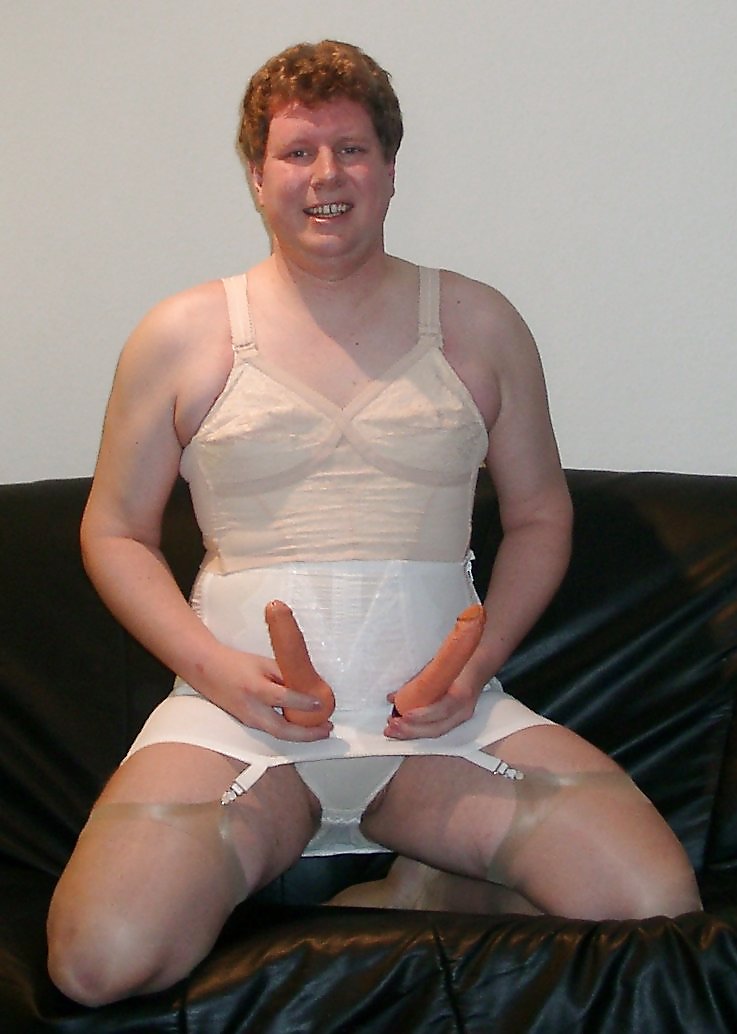 Deborah in strong girdles presenting her dildos #36768340