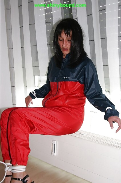 Girls in shiny nylon panats and tracksuits #24753865