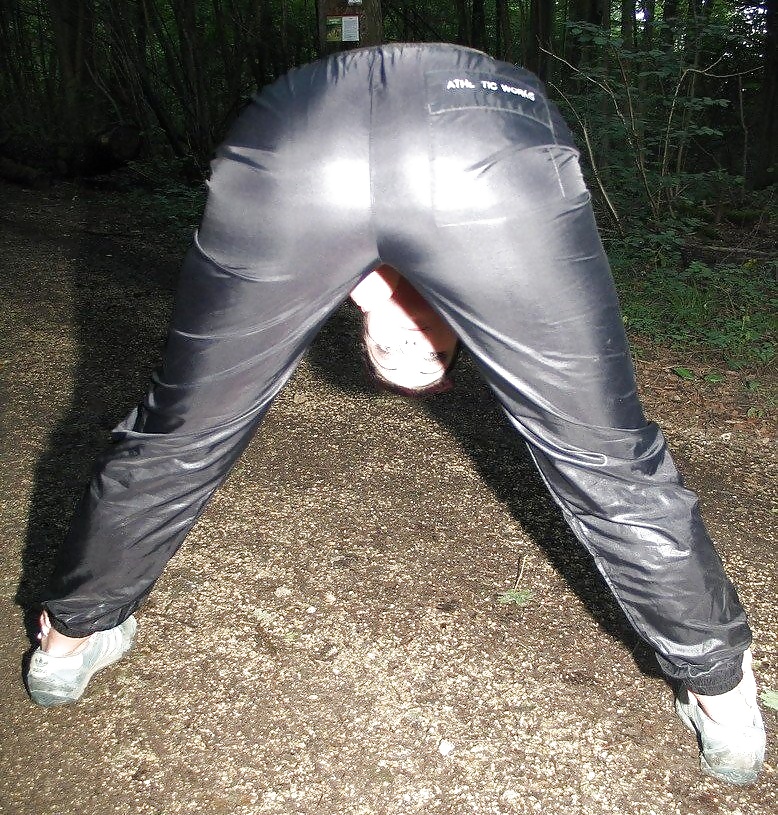 Girls in shiny nylon panats and tracksuits #24753937