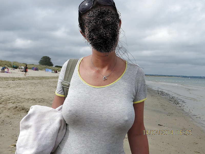 My big tits and hard nipples and pussy in public #31627952