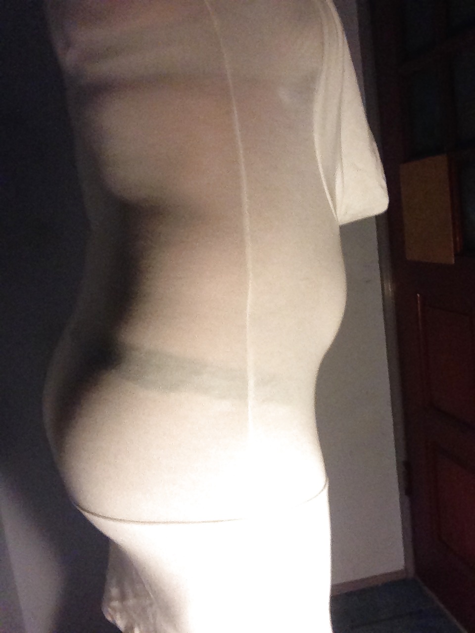 Curvy pregnant bubble butt teen slut see thru white dress #41073431