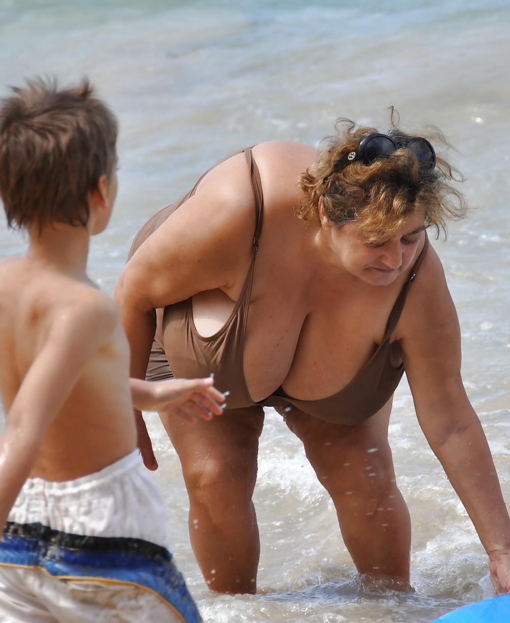 Massive BBW Beach Hanging Mommy Tits #39767151