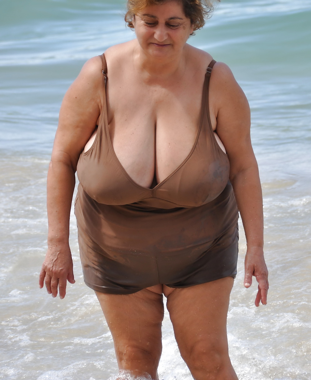 Massive BBW Beach Hanging Mommy Tits #39767174
