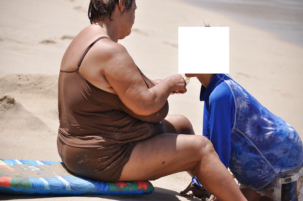 Massive BBW Beach Hanging Mommy Tits #39767203