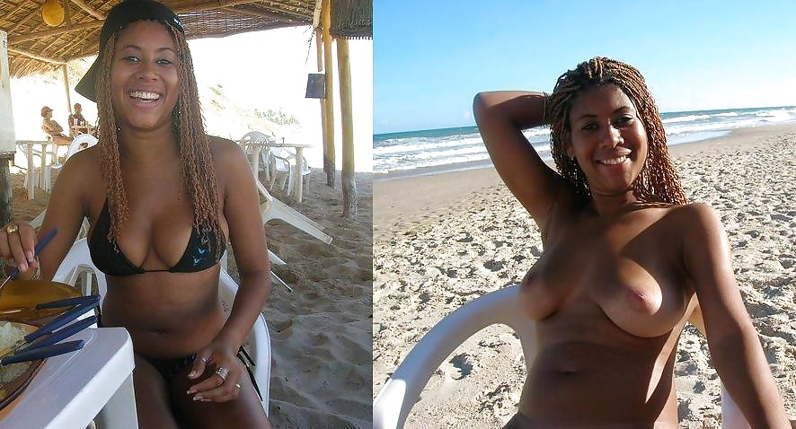 Ragazze nere in spiaggia: nudisti ed esibizionisti
 #27816572