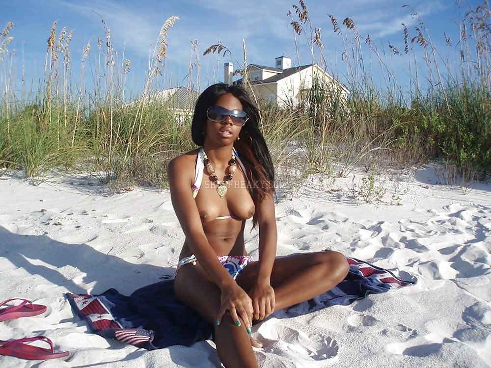 Black Girls at the Beach: Nudists and Exhibitionists #27816884