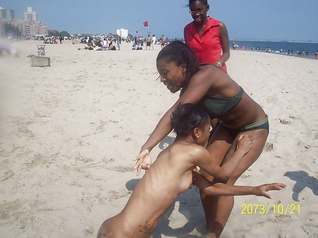 Black Girls at the Beach: Nudists and Exhibitionists #27817934