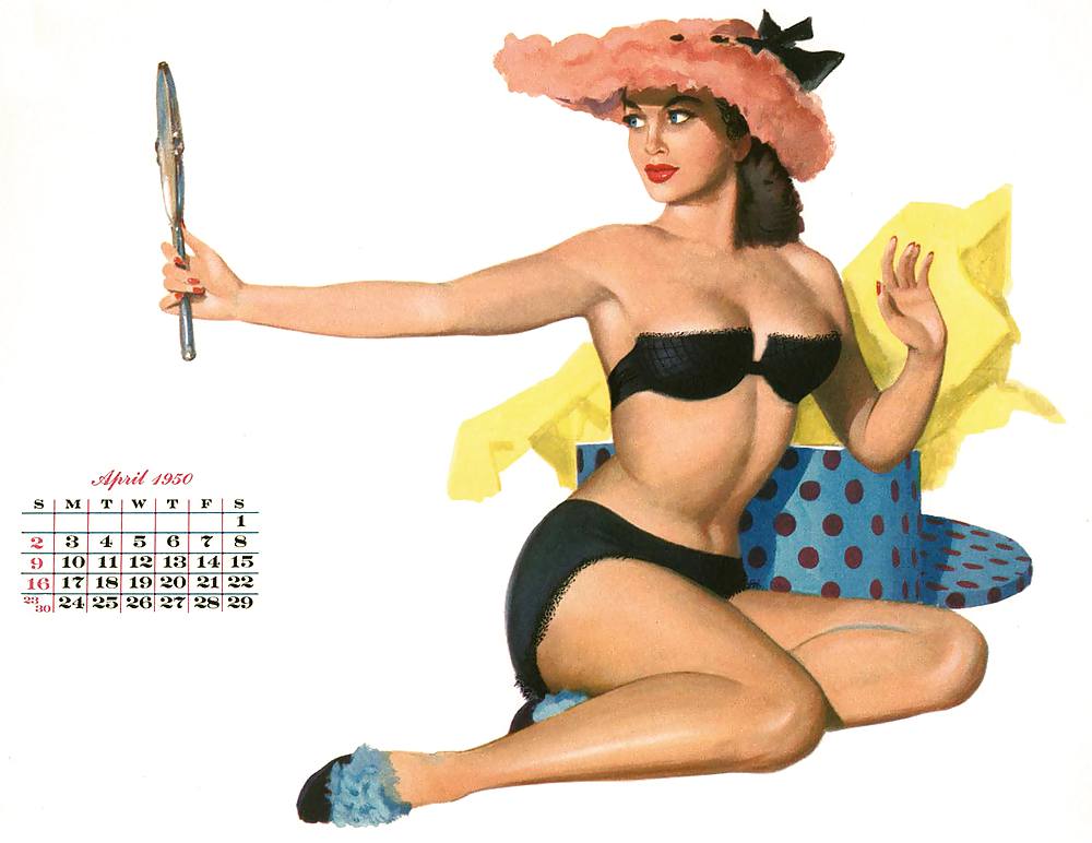 Erotic Calendar 16 - Al Moore Pin-ups 1950 #23470424