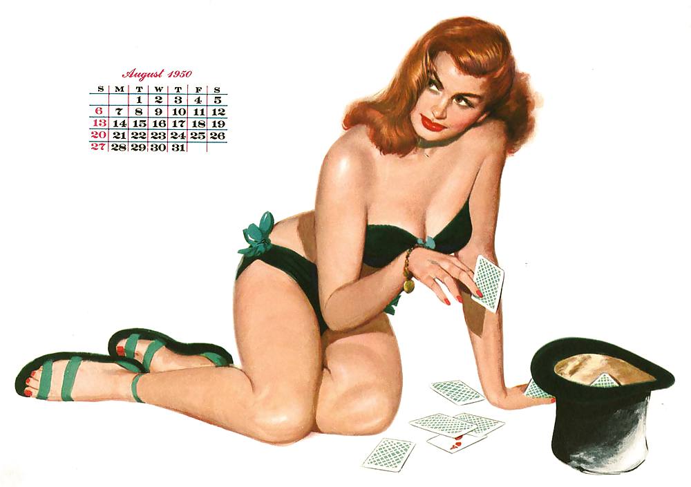 Erotic Calendar 16 - Al Moore Pin-ups 1950 #23470430