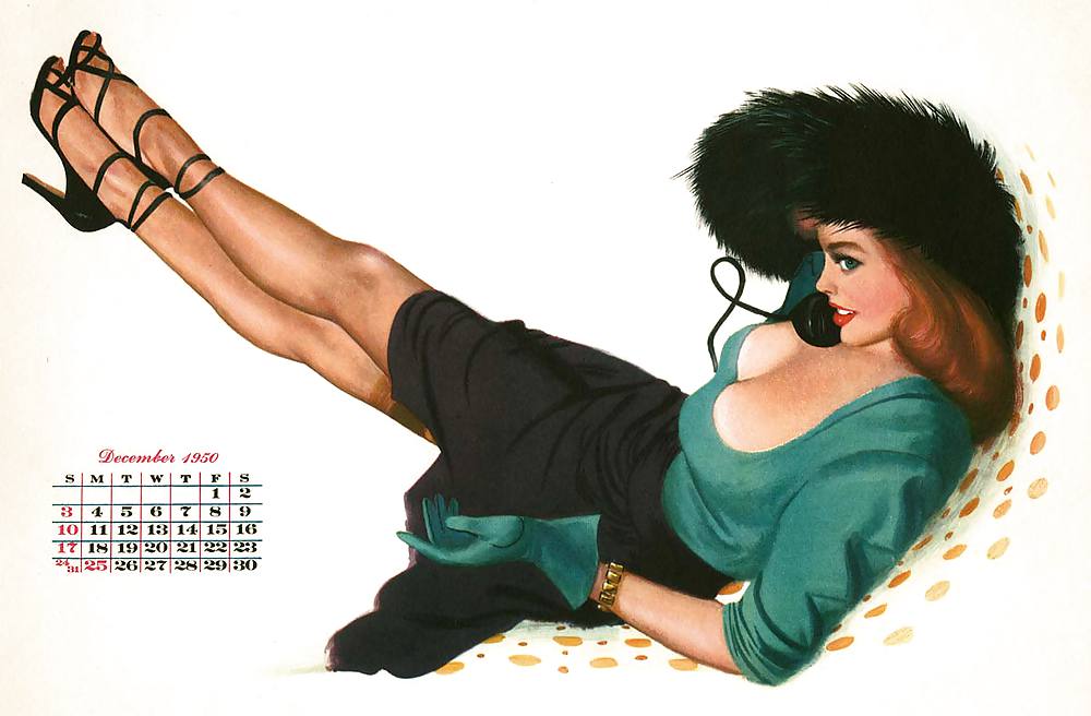 Erotic Calendar 16 - Al Moore Pin-ups 1950 #23470437