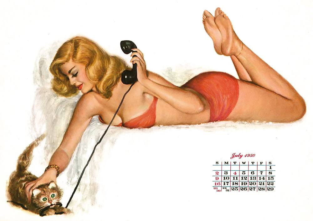 Erotic Calendar 16 - Al Moore Pin-ups 1950 #23470450