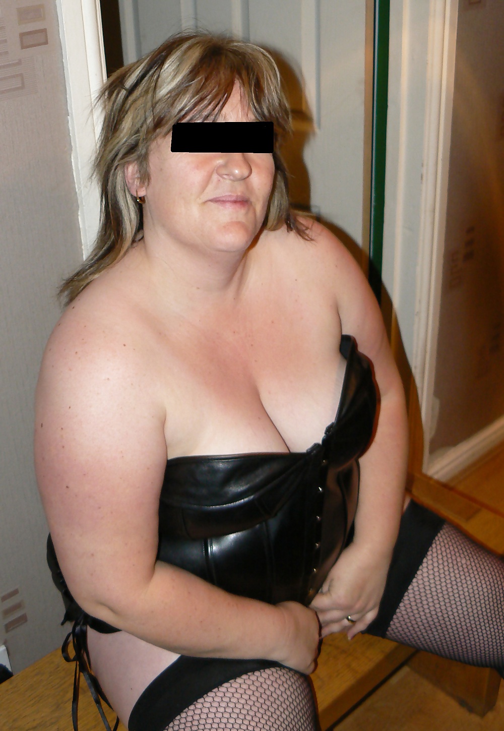 Naughtynursie black leather basque and very short skirt  #33796316