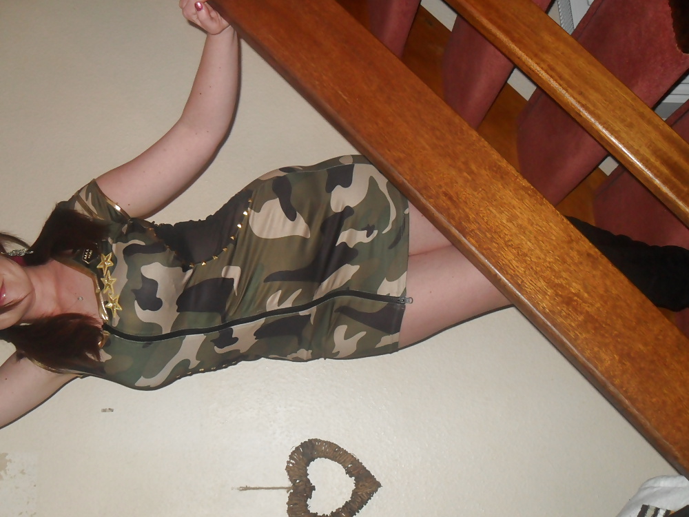 Wife in her sexy army outfit #26916545