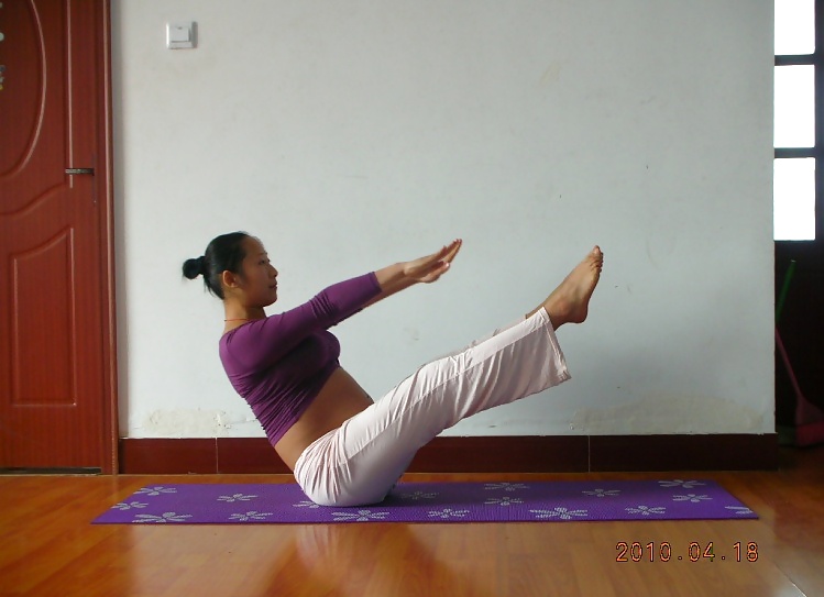 Chinese Preggo doing Yoga #26353352