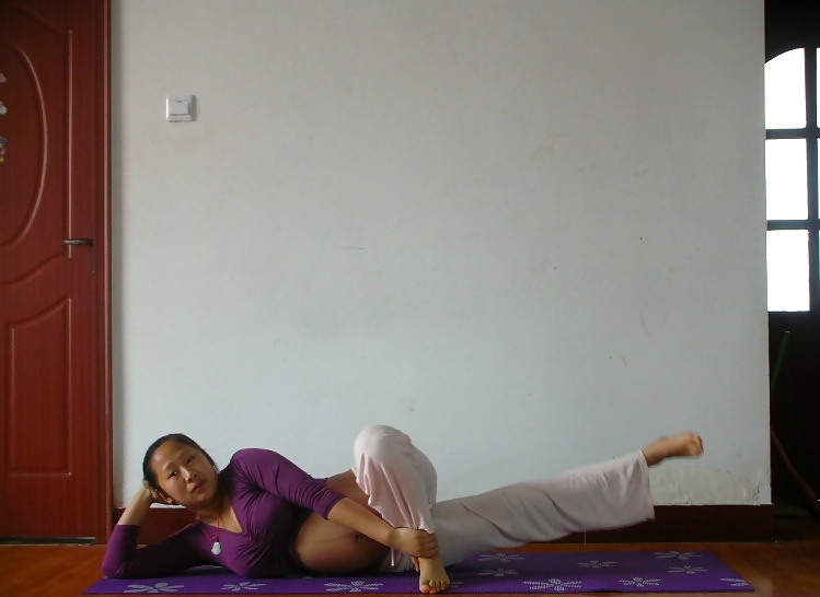 Chinese Preggo doing Yoga #26353394