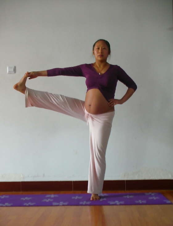 Chinese Preggo doing Yoga #26353480